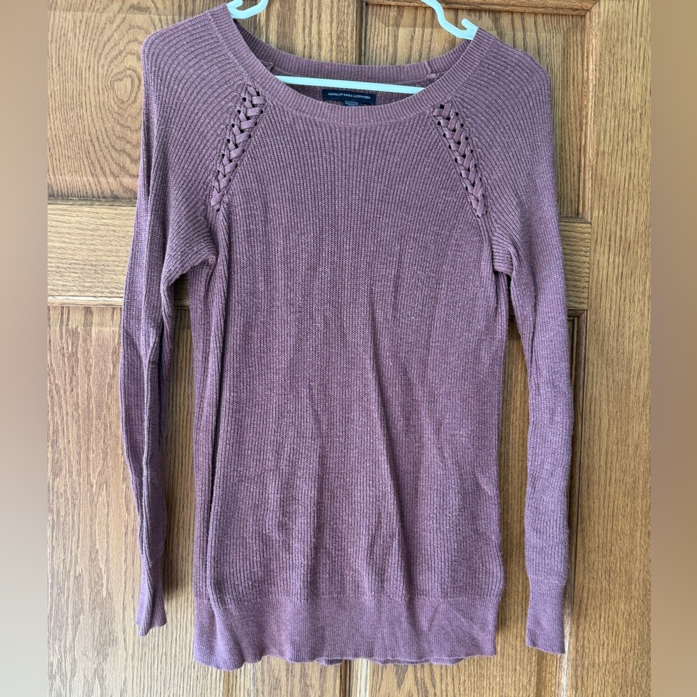 American Eagle Outfitters Mauve Crew Neck Sweater